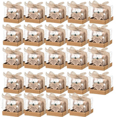 6/12/24PCS Guest Gift Candle for Wedding Wooden Tealight Candle Holders Bridal Shower Thank You Gifts for Baby Shower Home Decor