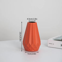 Nordic Vases Pure White Plastic Vases Imitation Ceramic Flower Vases Desktop Flowerpot Wedding Decor Home Ornament