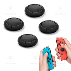 Joycon Joystick Replacement Cap for Switch/Switch Lite/Switch OLED Premium Thumb Grip Non-Slip Silicone Protective Cover - Black