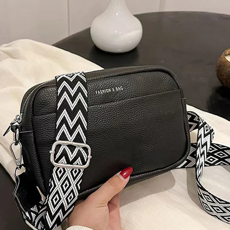 Trendy PU Crossbody Shoulder Bag for Women Stylish Design Pattern Strap Practical for Daily Casual Activities Outings