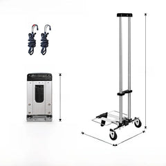 Portable Folding Hand-Pulled Shopping Cart  Vegetable Buying Goods Delivery Truck Home Use Cargo Trailer Luggage Pull Bar...
