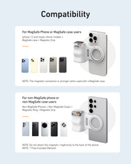 TELESIN Magnetic Phone Camera Shoot Hand Grip Phone Holder Shooting Aid Remote Control Handle for Iphone HUAWEI SAMSUNG Phone
