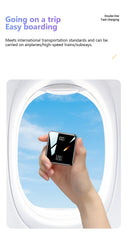 New 500000mAh Mini Power Bank Built-in 4 Cables Large Capacity Super Fast Charging External Battery for IPhone Samsung