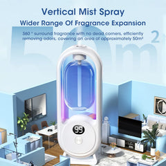 Smart Essential Oil Diffuser 5-Speed Adjustable Speed Household Fragrance Machine Kitchen & Bathroom Deodorizer Atomizer Home Decor