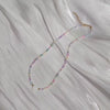 Bohemia Handmade Rainbow Seed Beads Simple Choker Necklace Candy Color Neck Chain Wild Sweet Colorful Jewelry - Pink Heart