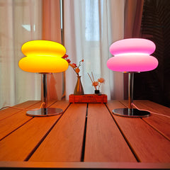 Creamy Bedside Table Lamp USB Tri-Color Dimmable Bedroom Furniture Home Decor