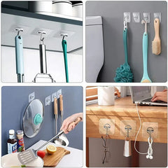 1-20pcs Hooks Transparent Strong Self Adhesive Door Wall Hangers Hooks Suction Heavy Load Rack Cup Sucker For Kitchen Bathroom