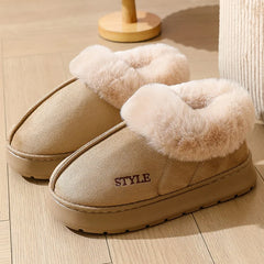 Men / Women New Platform Snow Boots for Women's Home Thick Warm Wool Shoes Women's Outdoor Anti-Slip Fur Velvet Ankle Short Boots Shoes