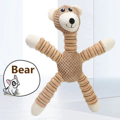 Indestructible Large Dog Sound Squeaky Toys Animals Shape Pet Soft Plush Chew Molar Training Toy Puppy Bite Teeth Dental Toys Pet Shop