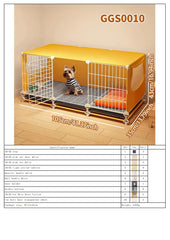 Dog Cage with Tray for Small Dogs Like Pomeranian, Teddy, Bichon, Pet Kennel for Autumn and Winter, Warm Dog Bed for Small Dogs with Separate Toilet Pet Shop