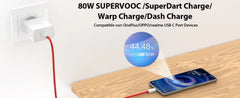 For OnePlus 80W SuperVOOC EU Fast Wall Charger For OnePlus 10 Pro 11 12 13 15 Nord 4 5 CE 2 3 Lite OPPO Realme Type C USB Cable