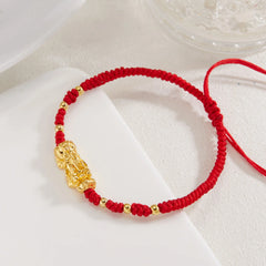 Chinese Fengshui Bracelet Pi Xiu Pi Yao Attract Wealth Health Good Luck Wristband Adjustable Red Black Rope Chain Charm Bracelet