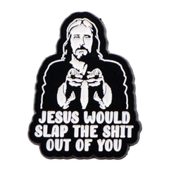 Sacred Jesus Enamel Pins Funny Cartoon Quotes Pin Badge on Backpack Women's Brooches Costume Accessories Fashion Jewelry Gifts
