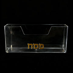 Judaica Passover Clear Lucite Napkin Holder Waterproof Desktop Tissue Stand Acrylic Guest Towel Holder Jewish Pesach Gift