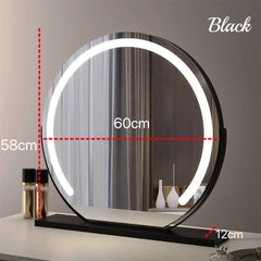 Vanity Makeup Mirror with Lights Detachable 15x Magnification 3 Color Lighting Modes Touch Screen Control 360°Rotation