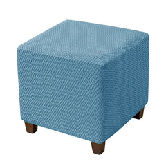 1PC Stretch Ottoman Slipcover Stool Cover T-shape Jacquard Elastic Square Sofa Footrest Covers for Living Room Office Home Decor