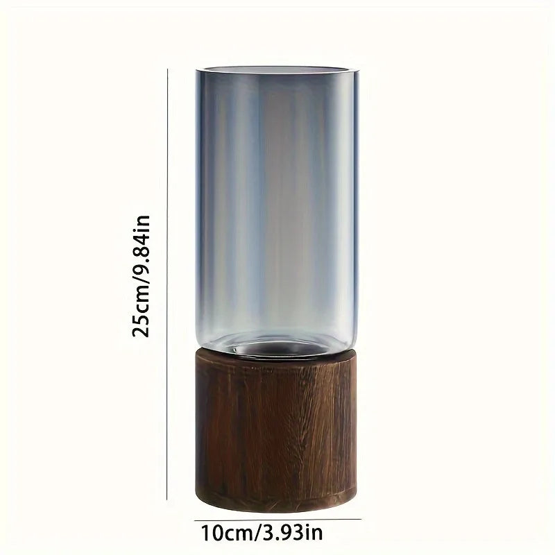 Light Luxury Simple Retro Vase Decoration Creative Primary Color Glass Water Nourishing Vase Living Room Table Decor