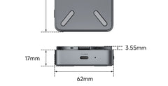 Hagibis Magnetic Stand USB C Hub With 2230 SSD Enclosure Type-C Hub SD/TF 4.0 4K@60Hz HDMI Gigabit Ethernet for iPhone 17 Pro 16