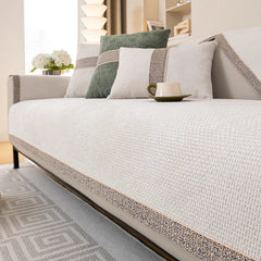 New 2024 Linen Sofa Cushion for All Seasons Universal Non-slip Sofa Cover Towel Cover Backrest Cover Cloth Towel Woven Cotton