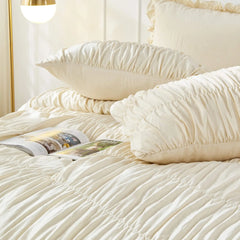 Bohemian Wrinkle Fluffy Duvet Cover Set All Seasons Bedding Set with Quilt Cover and Pillowcase Double Queen Comforter Cover Set