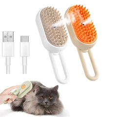 3-in-1 Steam Pet Brush – Spray Massage Grooming Comb Pet Shop