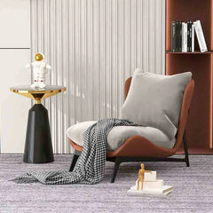 Upholstered Single Corner Sofa Lounge Leisure Armless Lazy Chair Comfy Accent Chair for Living Room Bedroom Reading Room Recliner-Living Room Furniture