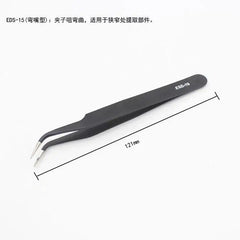Stainless Steel Tweezers Anti Static Fine Pointed Elbow Precision Tweezers Soldering Tools Industrial Tweezers DIY Tool