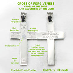 Stainless Steel Pendant of Holy Cross of Pardon and the Cross of the Sons and Daughters Marie Julie Jahenny Cross of Forgiveness