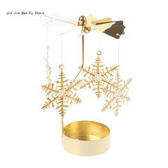 Rotary Candle Holder Spinning Candleholder Metal Tea Light Stand for Romantic Wedding Home Table Decor Christmas Gift