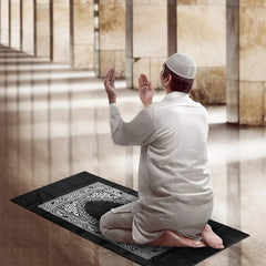 Lightweight Travel Prayer Mats Compass Pattern Muslim Prayer Mats Pilgrim Ramadan Gift Muslim Waterproof Polyester Prayer Rugs