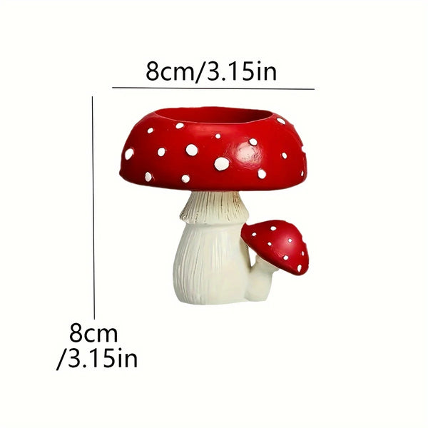 1pc Simulation Small Mushroom Home Decoration Mushroom Candle Holder Mushroom Tea Candle Candle Holder Craft Ornament