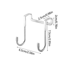 Stainless steel bedside cabinet door hook dormitory double hook bathroom kitchen hanger