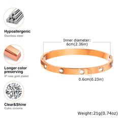 Vnox Gold Plated Love Cuff Bangle – Stainless Steel Bracelet