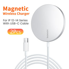 Toocki 15W Magnetic Wireless Charger For iPhone 14 QI Fast Wireless Charging Pad For iPhone 13 12 Ultra Thin 5.5mm Phone Charger