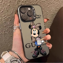 Disney Minnie Cute Creative Hard Phone Case for IPhone 17 16 15 14 13 12 11 Pro Max Plus 17 Air 16E X XR XS Max Shockproof Cover