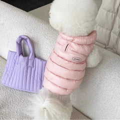 Fashion Solid Dog Clothes Soft Warm Dog Jacket Winter Puppy Vest Coat Waterproof Cat Down Jacket Pet Costumes Pet Shop Pet Clothing