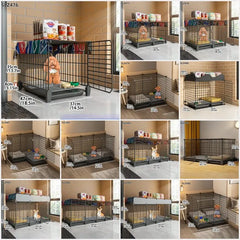 Dog Cage Small Dog Indoor with Separate Toilet Household Corgi Teddy Pomeranian House Kennel Dog Pet Fence Pet Shop