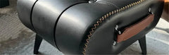 PU Leather Small Ottoman Foot Stool with Wood Legs