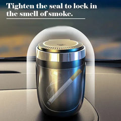 Universal Car Ashtray with LED Light Smokeless Aluminum Cup