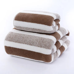 Striped Towel Set – Soft, Quick-Dry & Highly Absorbent Bath Towels