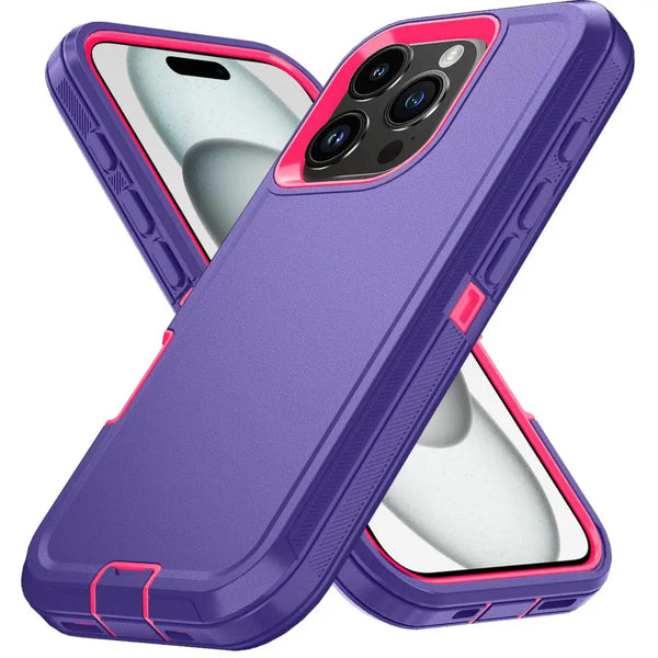 For iphone 11 12 13 14 15 Pro Max X XS XR XSMAX 7 8 Plus SE2 SE4 Armor Shockproof Defender Case Heavy Duty Tough Dustproof Cover