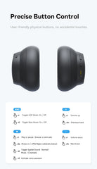 Baseus Bass EH10 NC Wireless Headphones Bluetooth 6.0 Noise Canceling 45dB Over Ear HeadsetSpatial Audio Earphone 80H Time