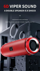 200W Peak Power Portable Bluetooth Speaker IPX7 Waterproof Outdoor HIFI Pillar Subwoofer Stereo Soundbox FM Radio TF Boom Box