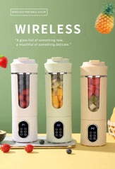 HOMEFISH Portable Rechargeable Compact Juice Cup Multi-functional Blender for Students - On-the-Go Fresh Juice Maker