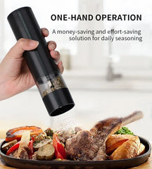 USB Rechargeable Electric Salt and Pepper Grinder Adjustable Coarseness Large Capacity Auto Spices Grinders Kitchen Cooking Tool