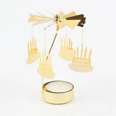 1pc Metal Hot Rotating Candle Holder Christmas Rotating Candle Holder Dinner Party Wedding Party Candle Holder Home Decor
