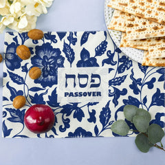 4Pcs Passover Linen Placemats Jewish Holiday Party Table Decor Washable Seder Matzo Table Mats Passover Decorations