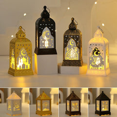 Creative Eid Mubarak Candle Lamp Islamic Ramadan Crescent Moon and Star Night Light Muslim Party Decor Eid Party Supplies