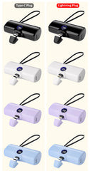 Fast Charging Power Bank Portable Charger External Battery for iPhone Samsung Huawei Xiaomi HONOR 5000mAh Type C or Lightning