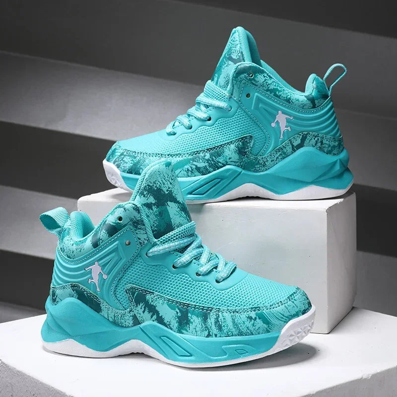 2024 New Boys Brand Basketball Shoes for Kids Sneakers Thick Sole Non-slip Children Sports Shoes Child Boy Basket Trainer Shoes